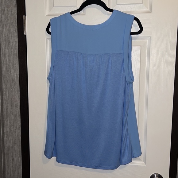 LOFT Henley Mixed Media Shell, Size Large, NWT - Picture 6 of 11